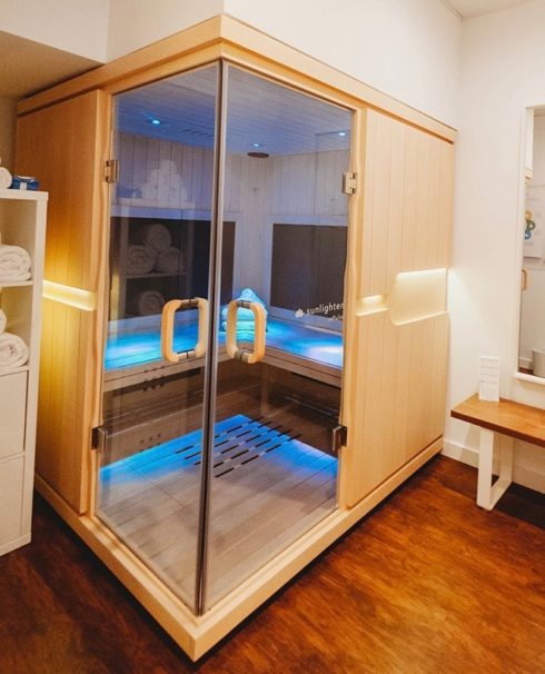 Activated Infrared Sauna at Degree Wellness.
