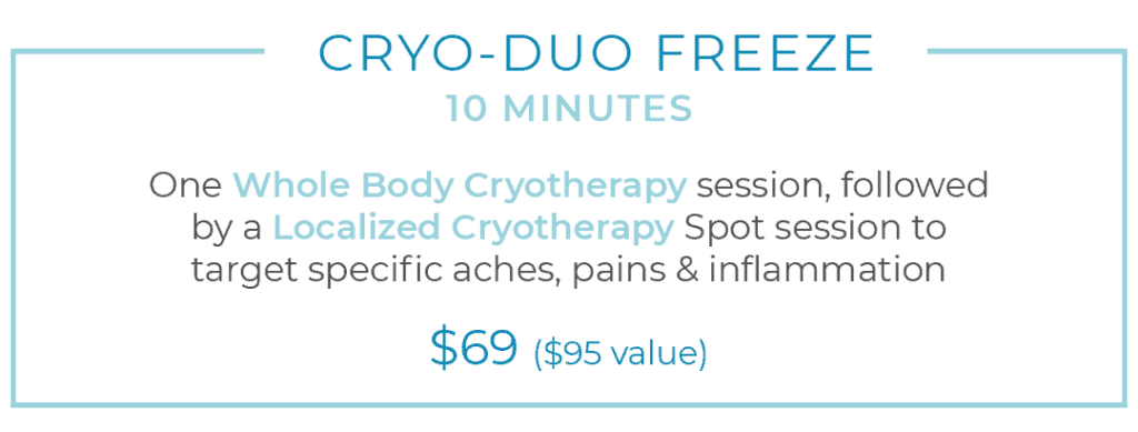 Cryo-Duo Freeze Package: Whole and localized cryotherapy for $69 valued at $95